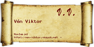 Vén Viktor névjegykártya